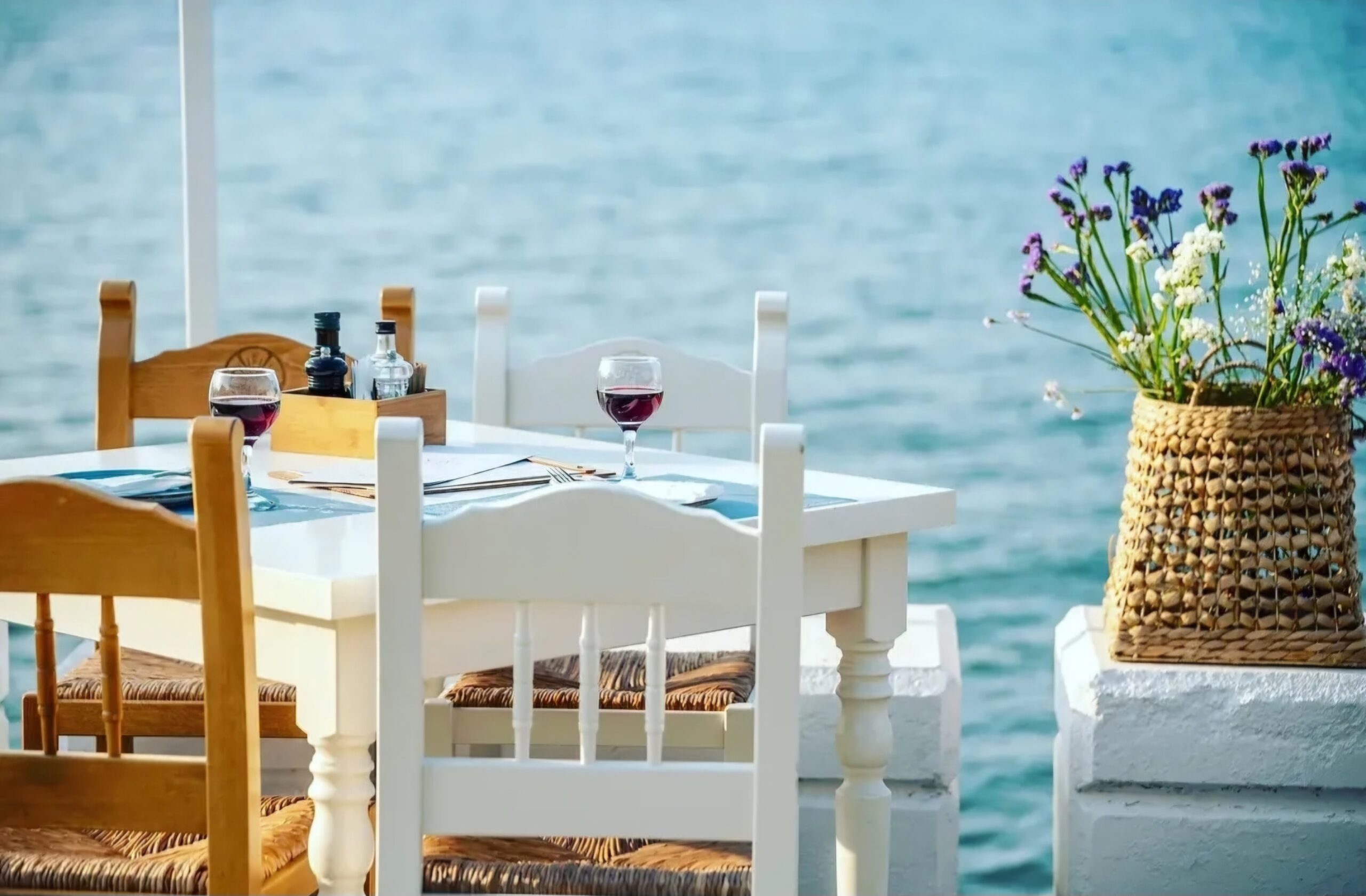 beachfront table